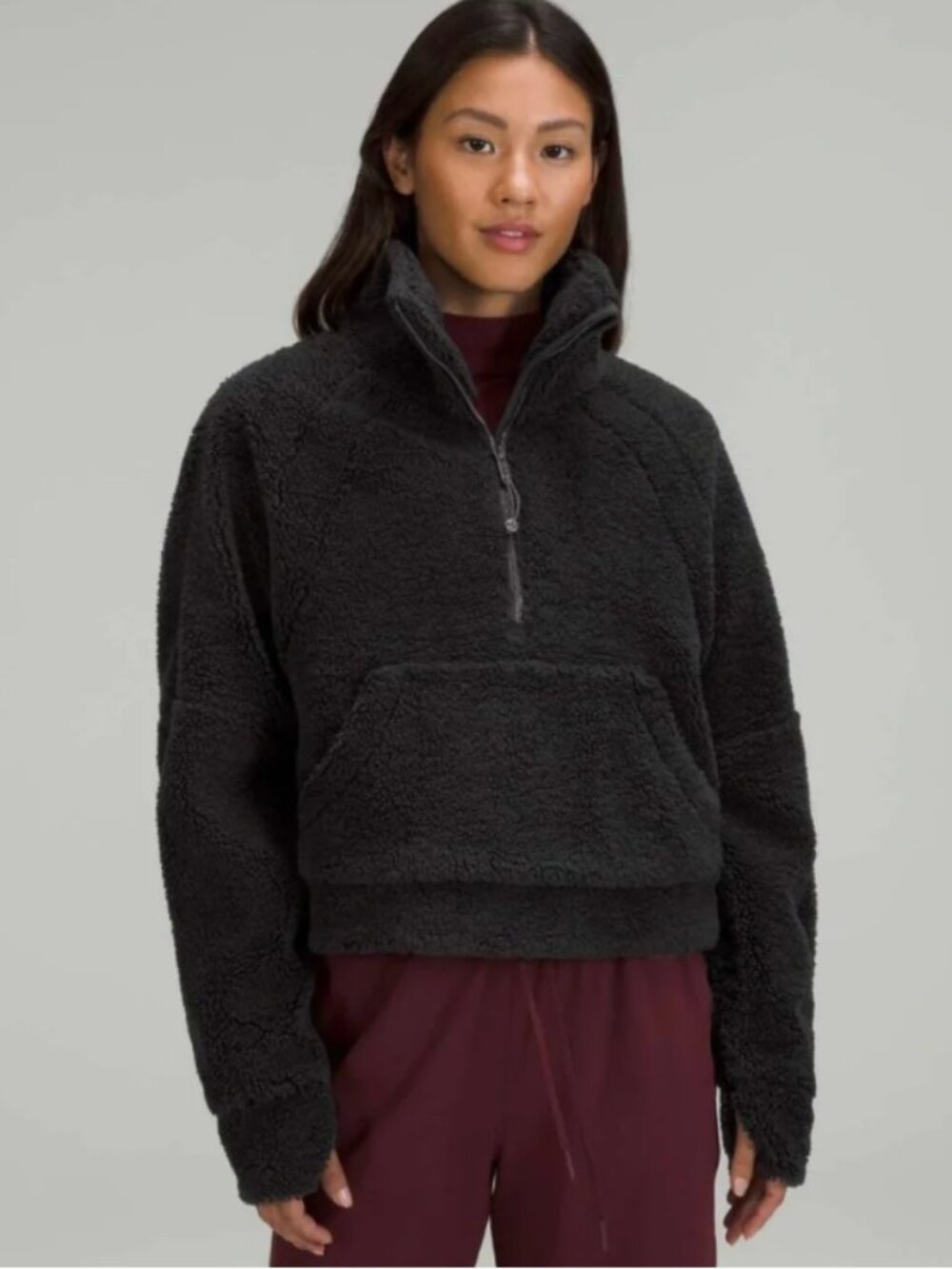 Lululemon Scuba Oversized Fleece Funnel Neck Black M/L